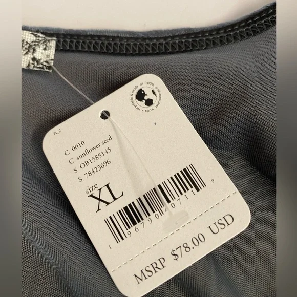 NWT Free People “ Don’t you Wish” crushed velvet bodysuit in Sunflower Size XL - Picture 9 of 10